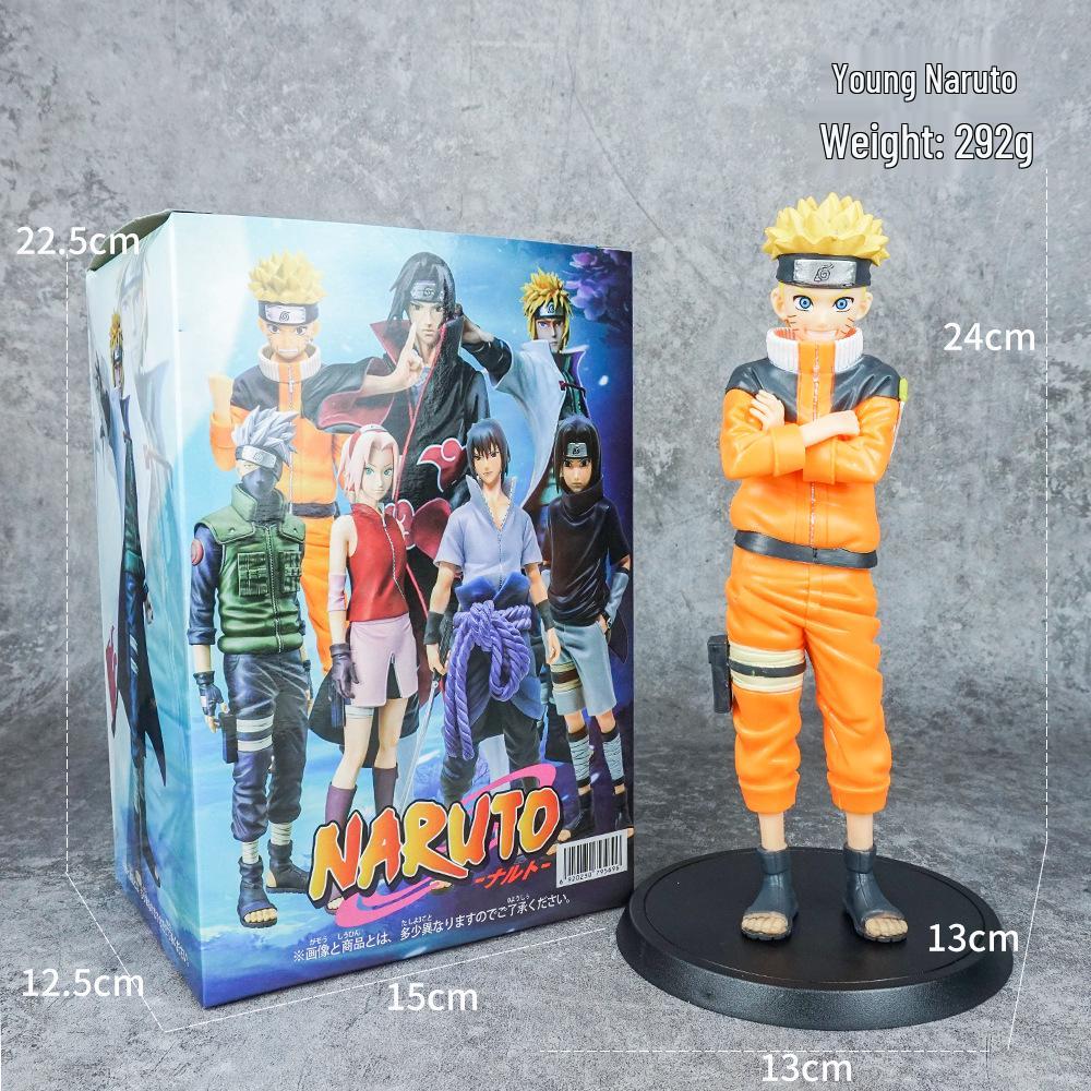 Anime Action Figure Display: Sasuke, Sakura, Itachi, Kakashi, Minato with Greatsword.