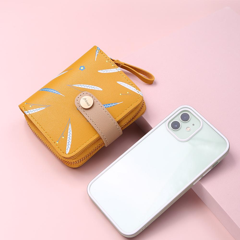 Newest Women Cute Wallet Zipper Buckle Folding Girl Wallet Brand Designed Pu Leather Small Coin Purse Female Card Holder Carteras