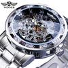 WINNER Transparent Mode Leuchtende Getriebe Bewegung Royal Design Männer Top Marke Luxus Männliche Mechanische Skeleton Armbanduhr