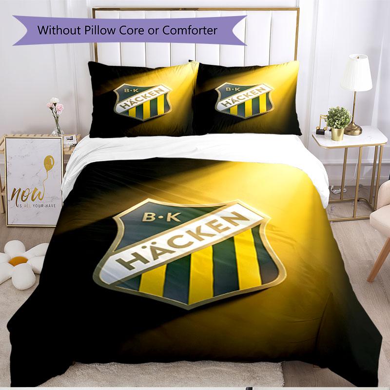 3pcs Duvet Cover Set (1*Duvet Cover + 2*Pillowcase, Without Core), BK Hacken Print Soft All‑Season Bedding Set, Home Bedroom Decor Gift