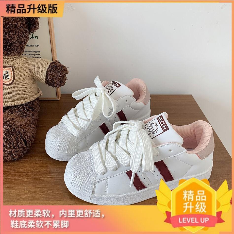 Niche Korean Version of Shell Head White Shoes Women's Ins Tide 2025 New Versatile Breathable Student Leisure Sports Shoes