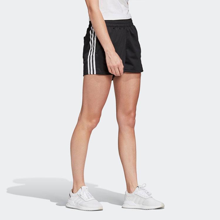 Adidas Originals Hot Girl Series 3 Stripes Shorts Small Logo Women Shorts Black FM2610