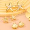 3 Pairs Bohemian Ocean Style Earrings Starfish Ear Studs Vintage Dangle Earring  Women Accessories