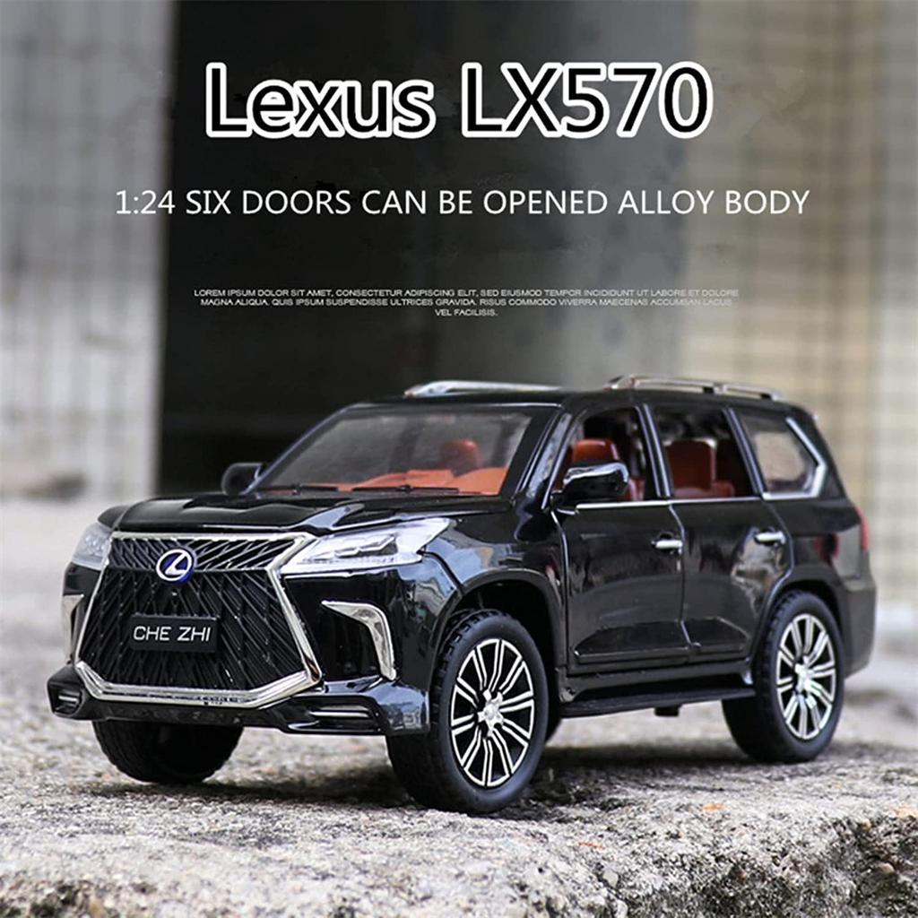 1:32 Scale Lexus LX570 Off-Road Alloy Diecast Model Car, Pull Back Metal Vehicle Toy with Sound and Light Συλλογή δώρων 6 Ανοιχτές Πόρτες για Παιδιά Ενήλικες
