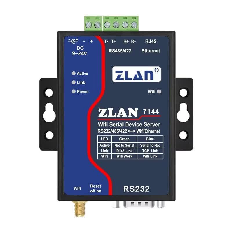 ZLAN Industrial RS232/422/485 to WiFi Serial Server