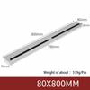 1Pcs Length 80mm-1000mm Aluminum Alloy Hole Cover Furniture Office Ventilation Hole Plug Desktop Hardware Black/Silver