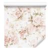 Pastel Peony Flowers Leaves Wallpaper for Living Room and Bedroom 50x1000