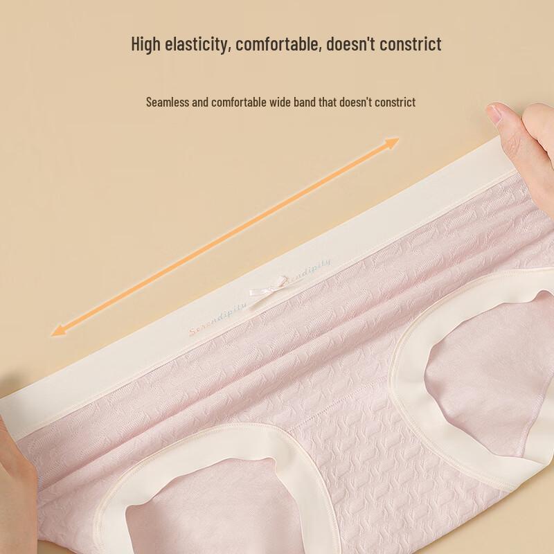 LANGSHA Women's Antibacterial Seamless High-Waist Briefs