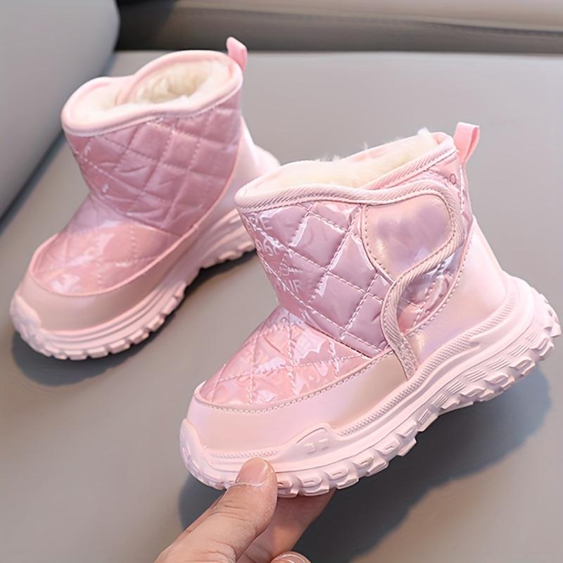 Baby Boys Anti Slip Snow Boots Soft Warm Fleece Outdoor Walking Winter