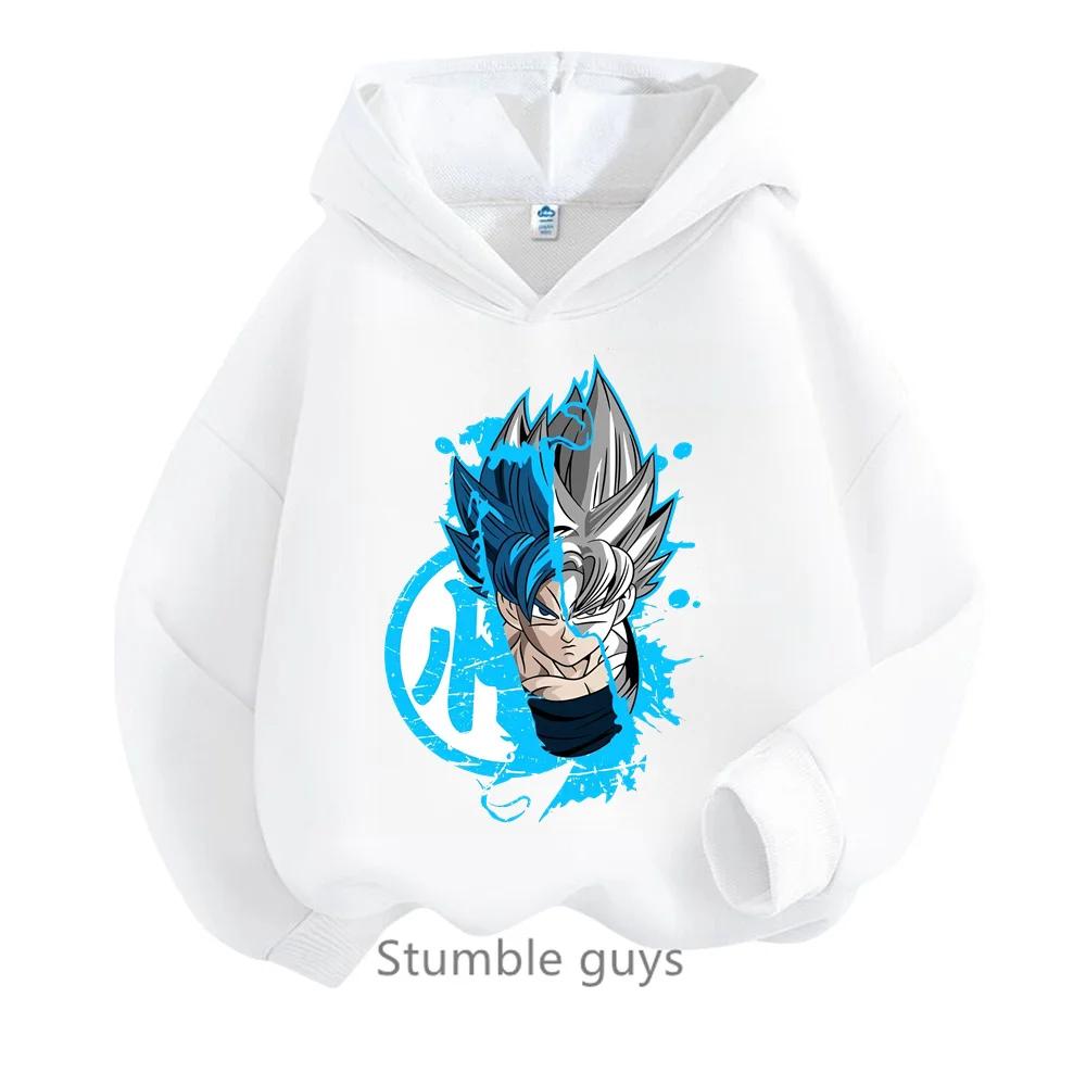 Kids Clothes Boys Dragon Ball Z Hoodie Spring and Autumn Clothes Children's Sweatshirt Cartoon Long Sleeve Hooded Sweatshirt