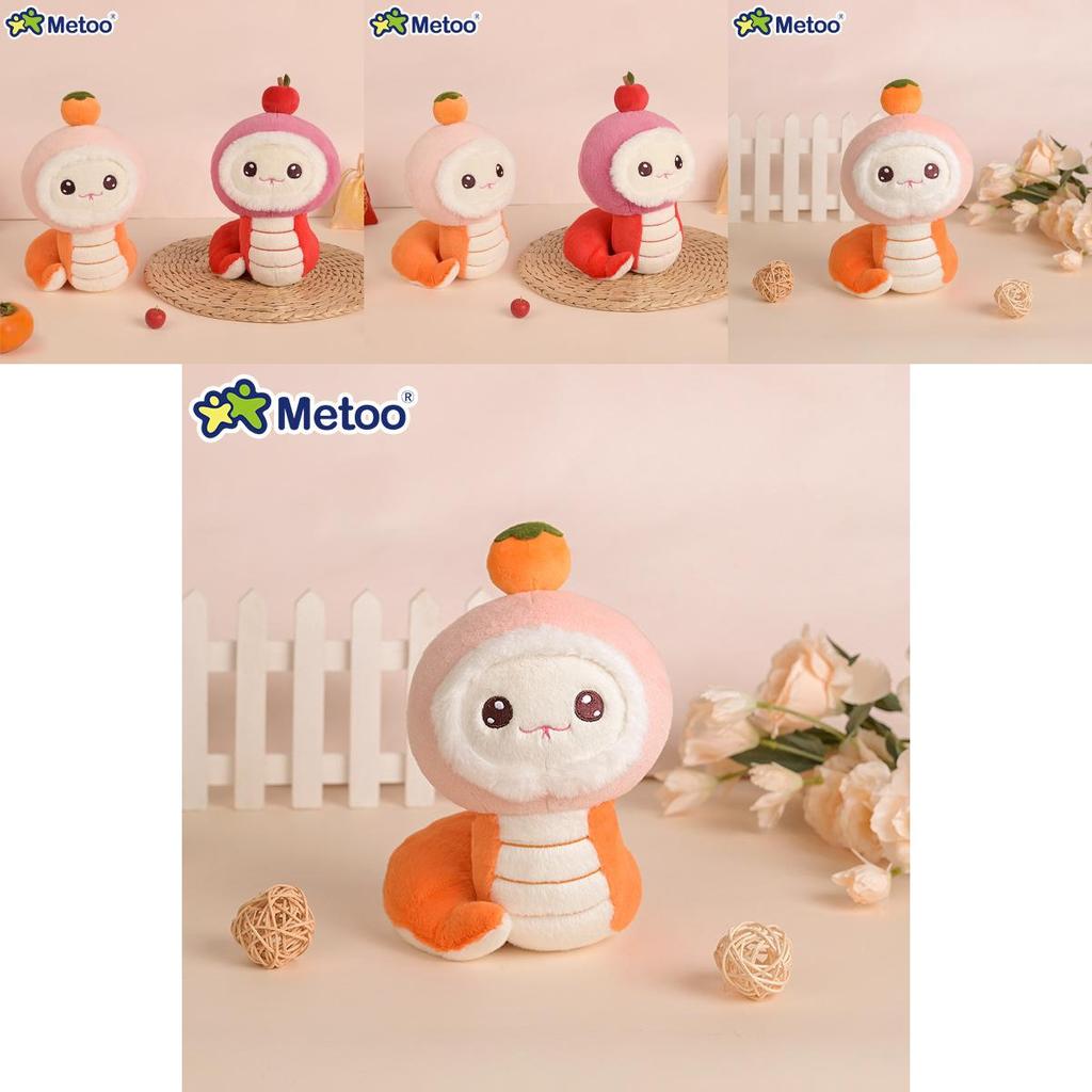 Metoo Plush Snake Zodiac Mascot Adorable Soft Toy For Joyful Celebrations Gift