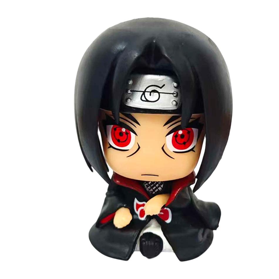 9cm Naruto Anime Figure Naruto/Kakashi /Sasuke/ItachiAction Figure Kawaii Q Version Figurine Car Decoration Model Xmas Toy Gift