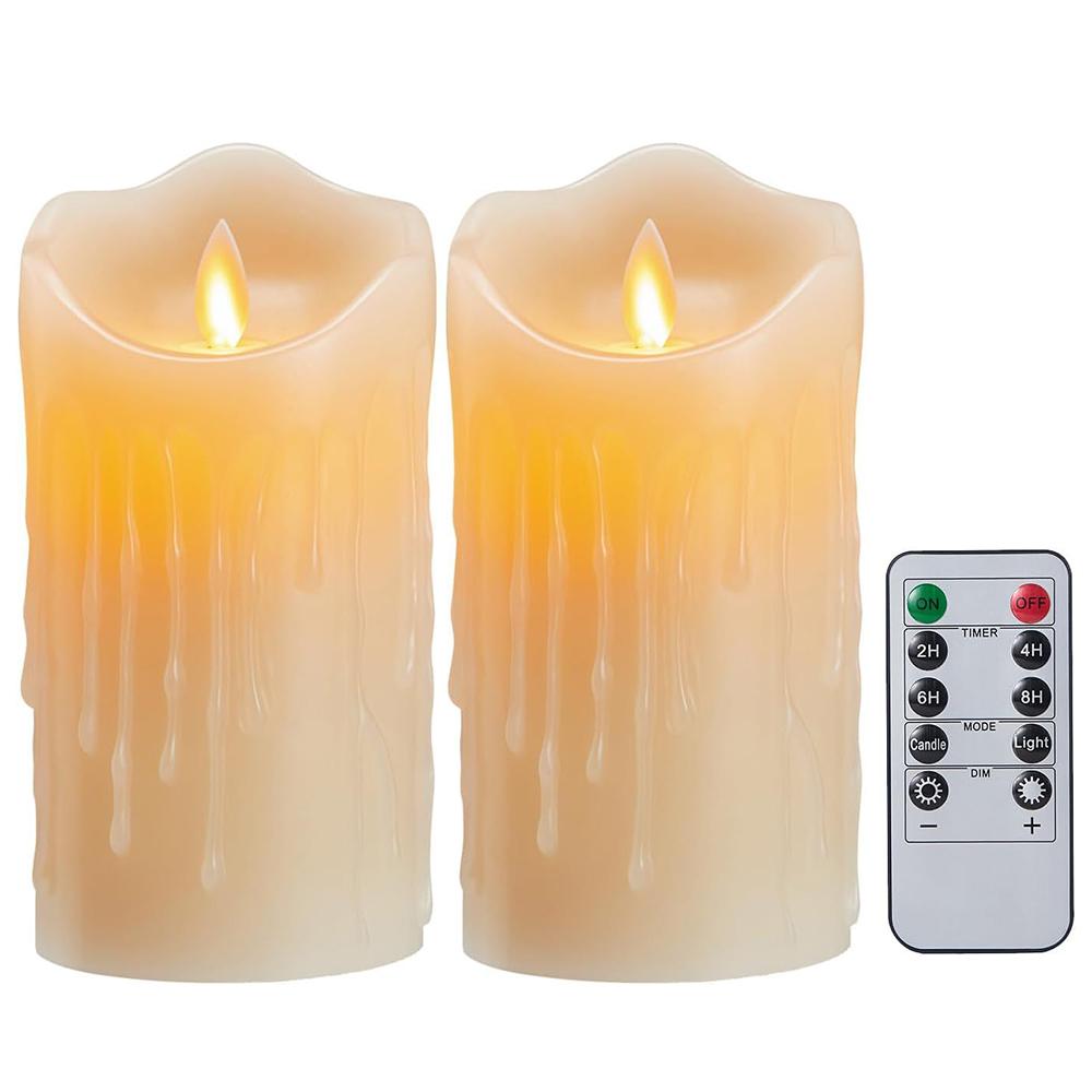 Flickering Flameless Candles 3Pcs/Set Remote Control LED Candles Easter Candle For Home Outdoor Indoor Wedding Decor Lighting