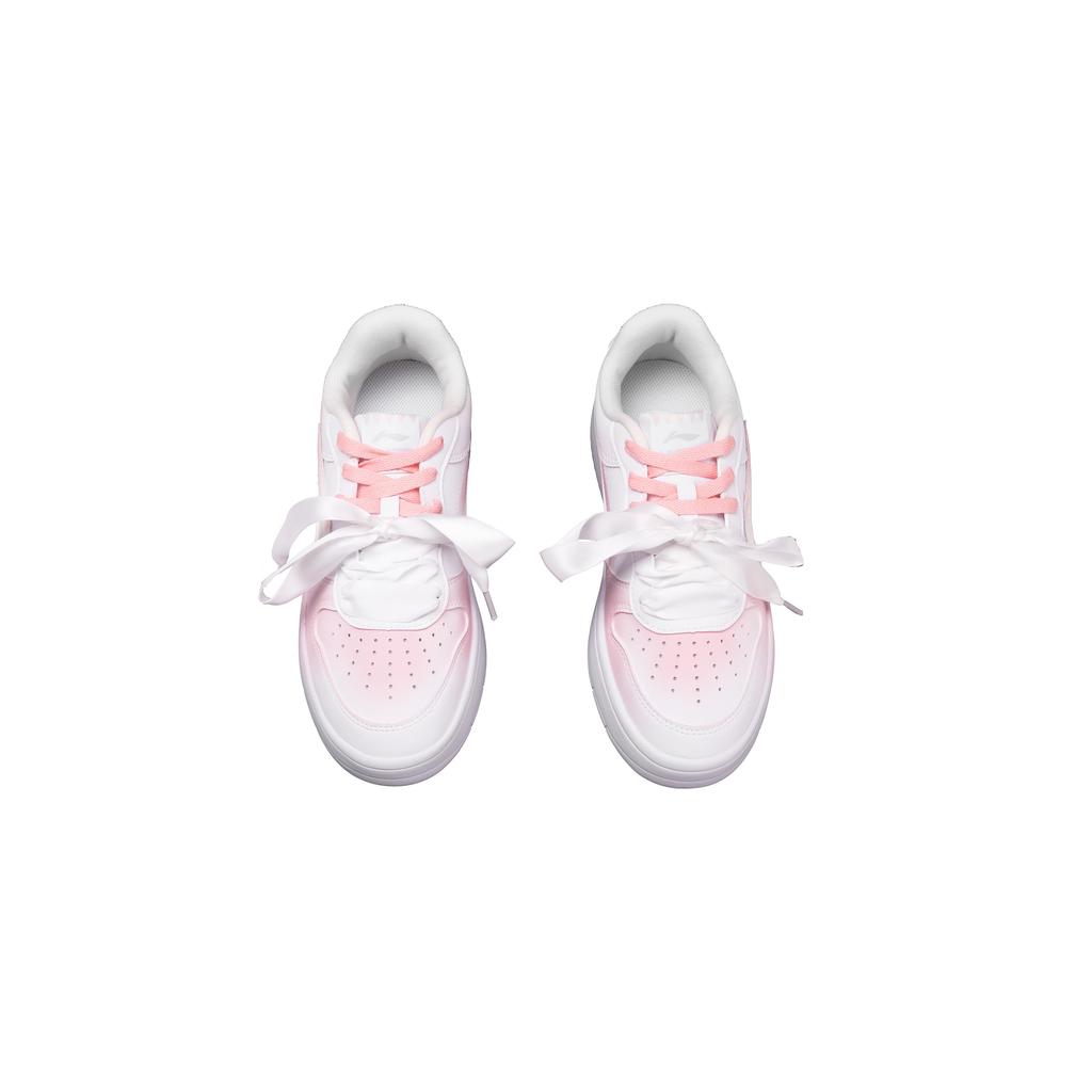 Li Ning Floating Boat Synthetic Leather Lightweight Low top Skateboard Shoes Women's AGCS420-6(Team2069-)