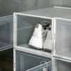 Modular Shelving System with 8 Compartments, Plug-In Shelf, 25 cm x 35 cm x 19 cm, Transparent