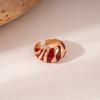 European and American oil dripping irregular lines open ring light luxury high-end ring personality temperament jewelry