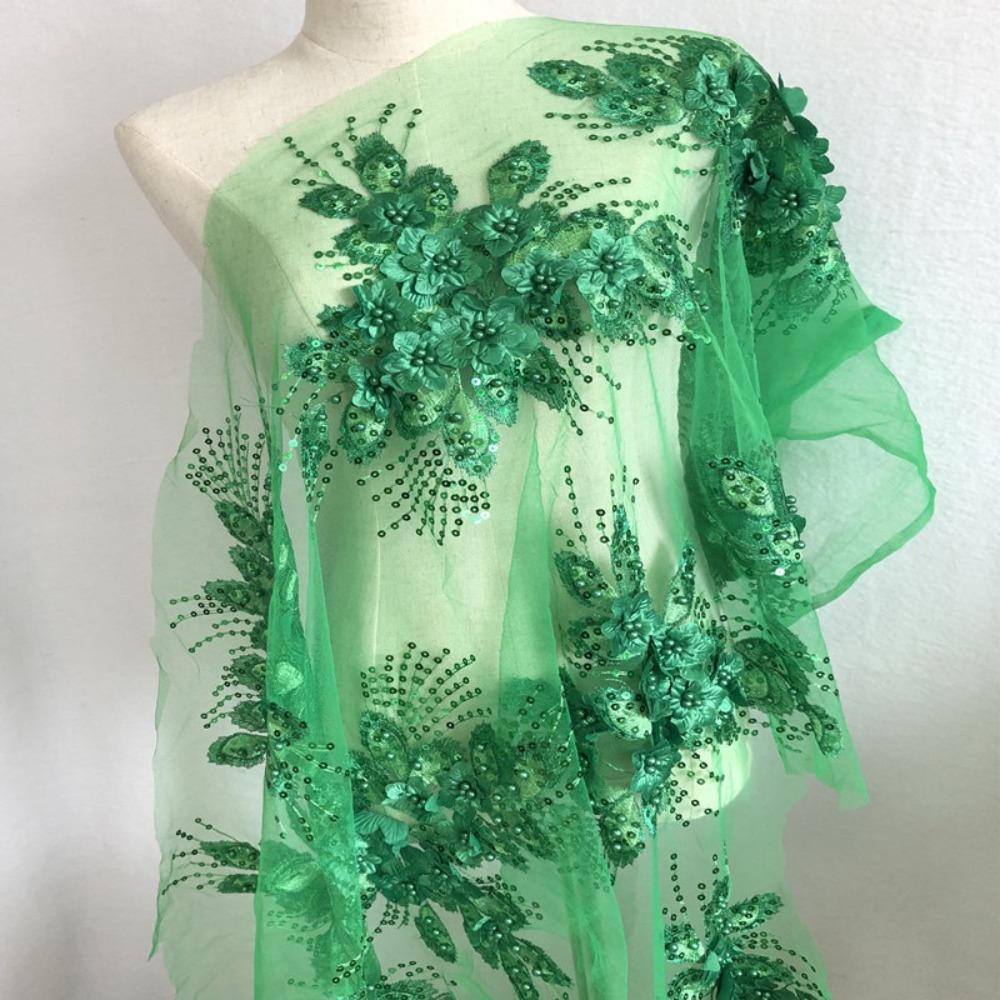 Embroidery Flower Mesh Bead Phoenix Tail Flower Embroidery Patches Clothes