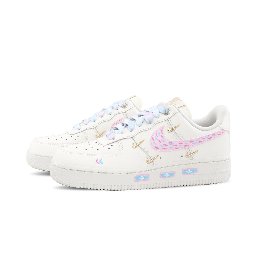 Nike Air Force 1 Monet Shadow, Shopping Bag Abrasion Resistant Height Increasing Low top Skateboard Shoes Women's FV3654-111(Team222-)