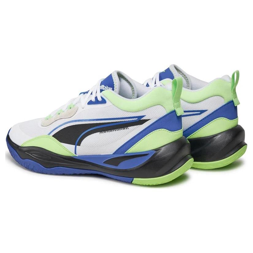 Puma Playmaker Versatile Trendy Easy Comfortable Shock Absorbing Durable Mid-Top Lifestyle Casual Shoes Unisex Casual Shoes Blue Green 385841-11