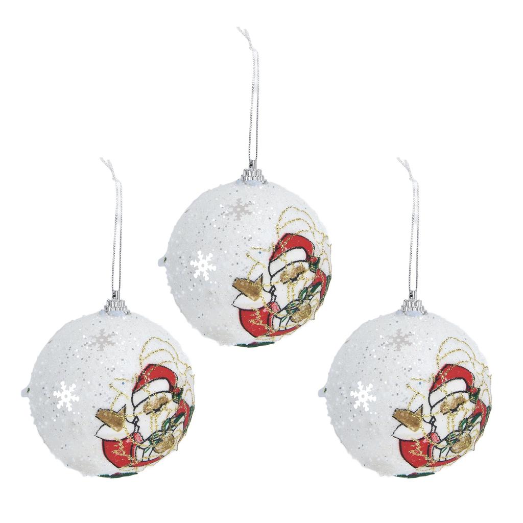 3PCS Christmas Ball Foam Hanging Christmas Tree Ornament for Festival Party Decoration