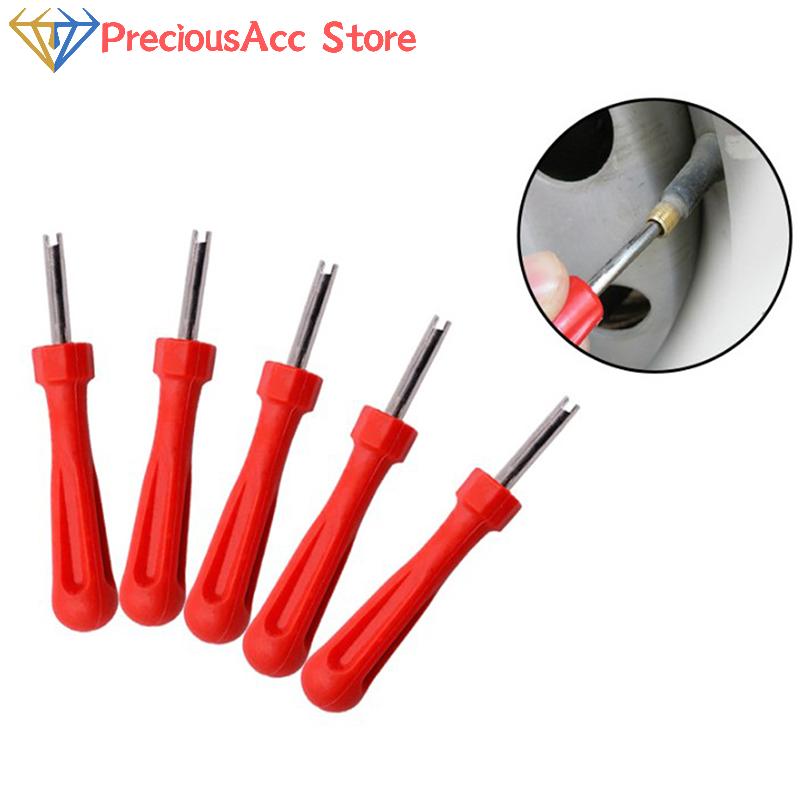 Tire Valve Core Removal Tools Wrench Plastic Handle Iron Plated Wrench Core Repair Hand Tool for Car Bike Bicycle Motorcycle