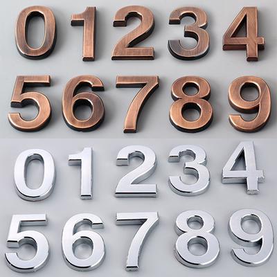 5CM 0-9 Sign Number Plate Digits Sticker Door Address Hotel House Modern Number