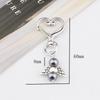 10Pcs Guardian Angel Key Rings 6cm Cute Angel Wing Heart Keychains White Pink Blue Alloy for Family Member Small Gift