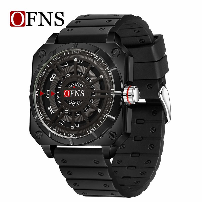 OFNS Men s Fashionable Creative Square Waterproof Quartz Wristwatch