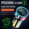 PD20W Universal Car Charger for iPhone & Android: Super Fast 100W One-to-Two Charging