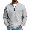 Herrenmode - gefüttertes Langarm-Sweatshirt für den Winter (mit Taschen)