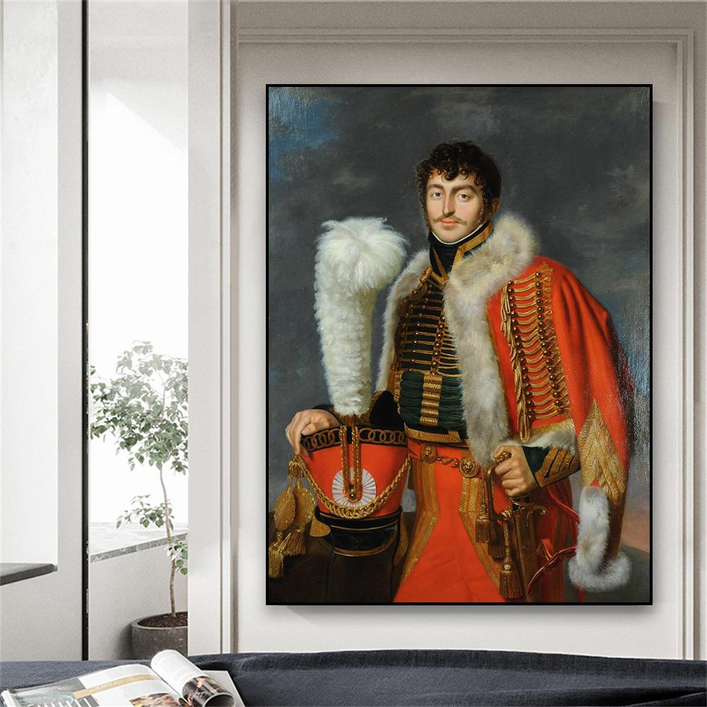 

Ретро, ​​олійний живопис, класичний плакат, портрет Жака де Тробріана, відбитки, настінне мистецтво, картини на полотні 19 століття, декор галереї 21x30 No Frame