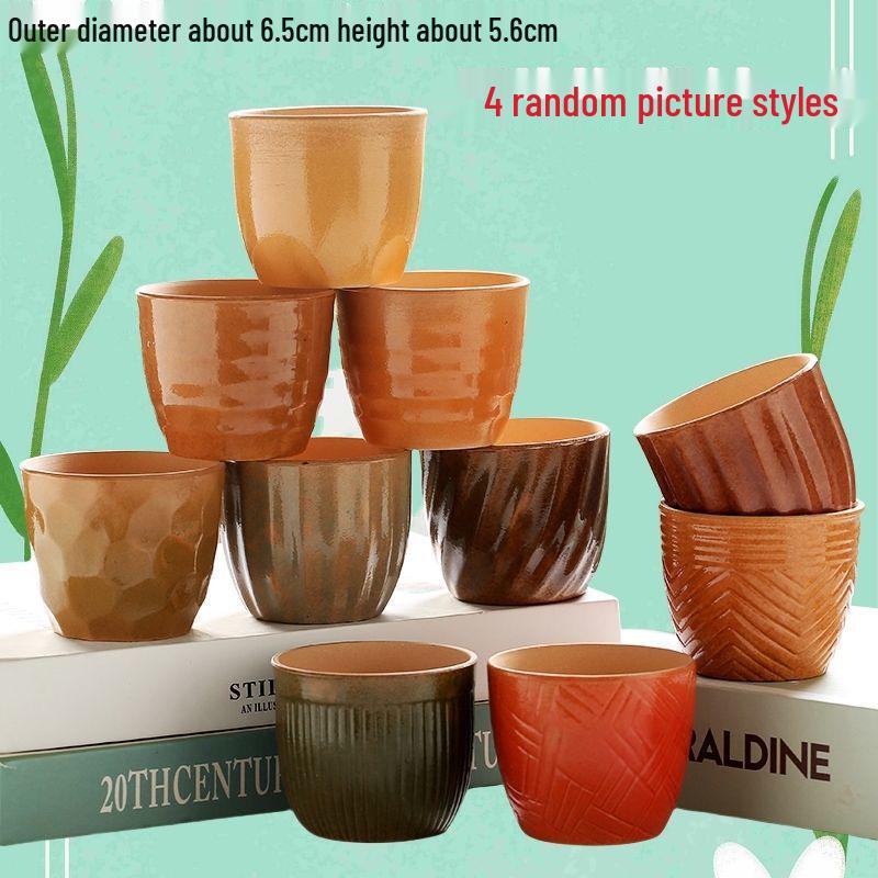 Breathable Ceramic Indoor Succulent Planter Set - Creative Small Flower Pots