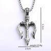 **European Retro Trident Pendant Necklace In Stainless Steel**