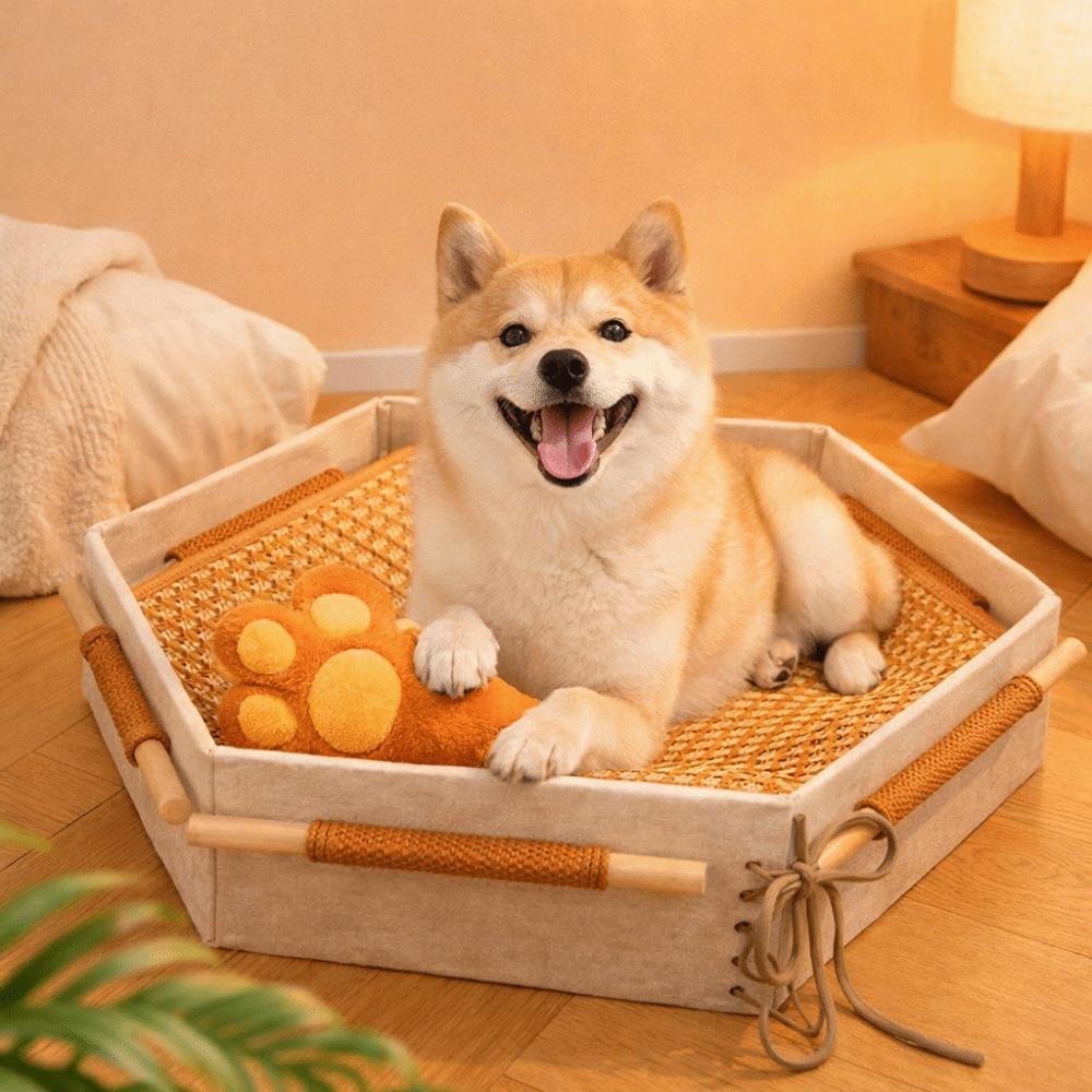 Wear Resistant Cat Sofa Bed Detachable Cat Elevated Bed Breathable Cool Cat Nest  for Cats and Dogs