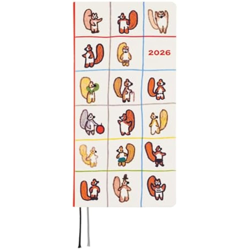 Hobonichi Notebook 2026 Weeks 100% ORANGE: Starting April Weekly Notebook Weekly Left Slim Vertic...