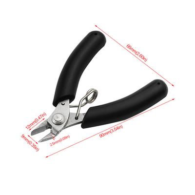 Pinces à paume en acier inoxydable faites à la main modèle DIY sans dents à bec pointu oblique petites bijoux