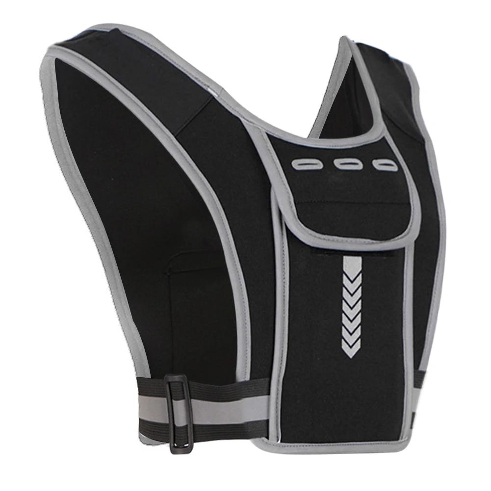 Running Backpack Reflective Vest Package Multifunctional Sports Phone Holder Water Bottle Bag Chest Pack For Outdoor Sports