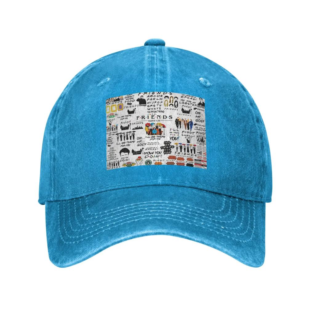Friend TV Show Denim Fabric Cap Casual Baseball Caps Adjustable Hat Summer Unisex Baseball Hats