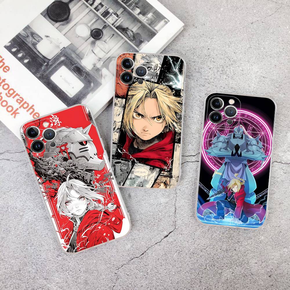 Anime F-Fullmetal A-Alchemist Transparent Phone Case For IPhone 16 15 14 13 12 11 Pro Max Plus Soft Cover
