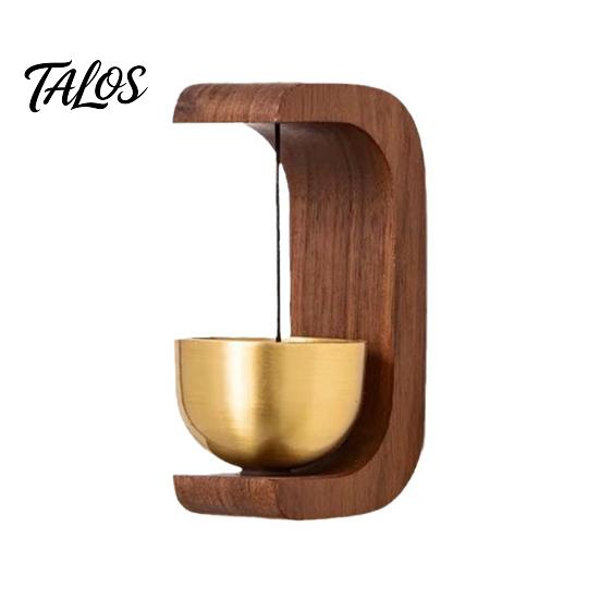 Entry Doorbell, Magnetic Hanging Bell, Solid Wood Metal Wind Chime, Crisp Sound Wood Door Chime for Home Shop Studio Doors Decoration
