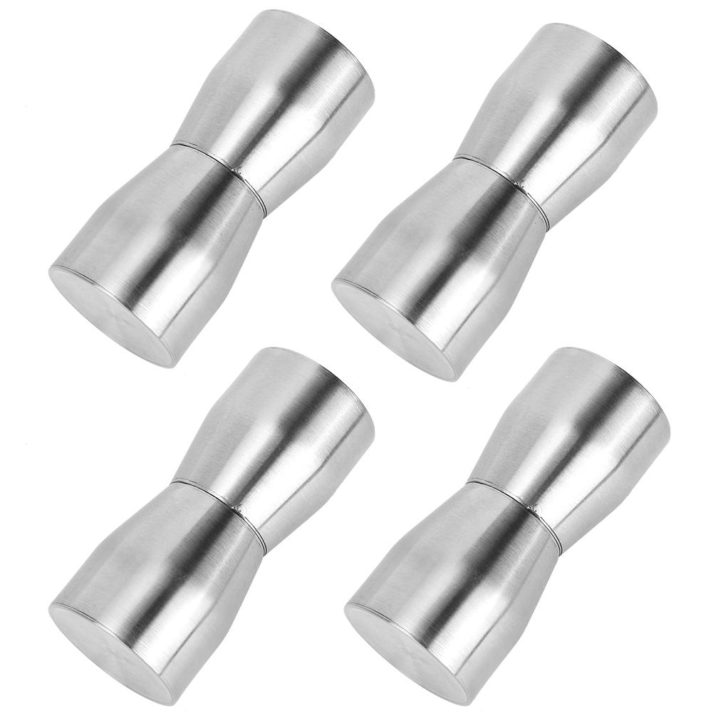 4pcs Glass Door Handles Stainless Steel Pull Knobs Replacement for Home Bathroom Office