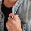Adjustable Copper Ring With Taoist Thunder Patriarch Script Vintage Handmade Unisex Statement