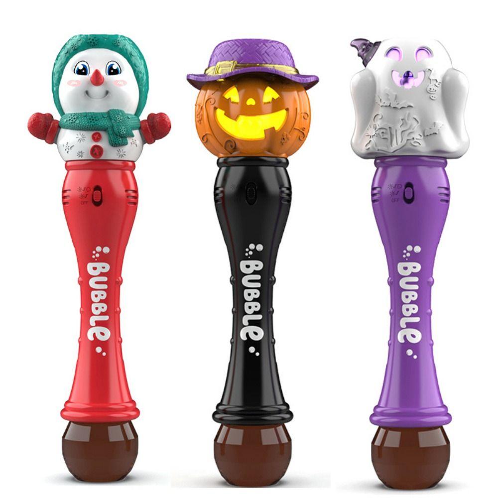 Creative Pumpkin Bubble Machine Light Up Bubble Blowing Toys Gifts Soap Water Launcher  Party