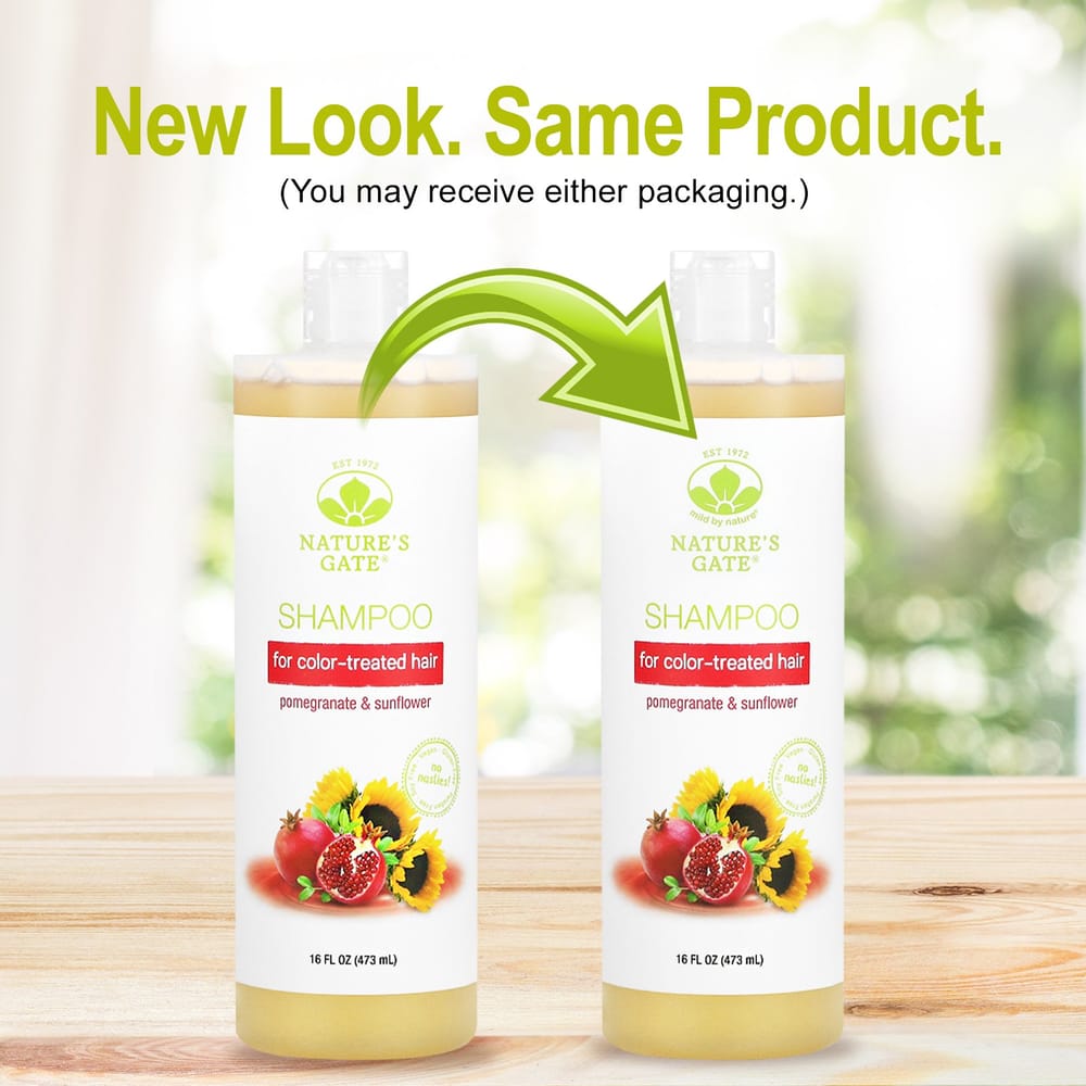 Natures Gate Pomegranate & Sunflower Shampoo for Color-Treated Hair, 473ml (16 fl oz)