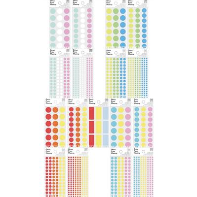 Petit Fancy Autocollants de masquage Office Point (10 unités chacun) 17 options/Étiquette de catégorie/Étiquette d'index/Étiquette de bureau/Outils de marquage/Autocollants d'étiquette