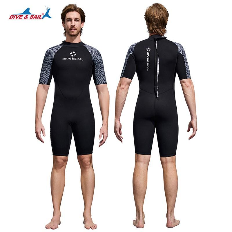 2MM Diving Suit Women's One-piece Shorts Thick Cold-proof Surfing Men's Swimming Snorkeling Warm Wet