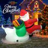 6.89FT Inflatable Santa Claus Gift Sack Dog Toy Xmas Yard Lawn Party Decoration Festive Gift LED Christmas Supplie Home Ornament