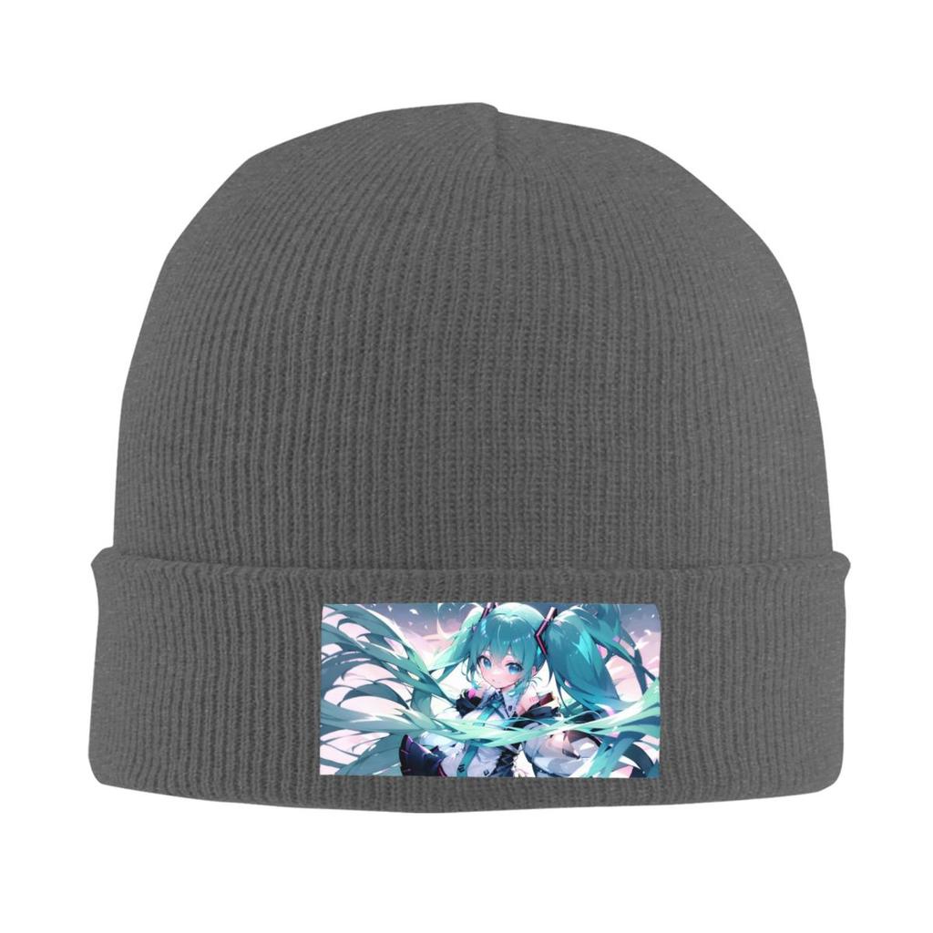 Animes Hatsunes Miku Comic Beanie Cap Unisex Winter Warm Bonnet Femme Knitting Hats Street Outdoor Ski Skullies Beanies Cap