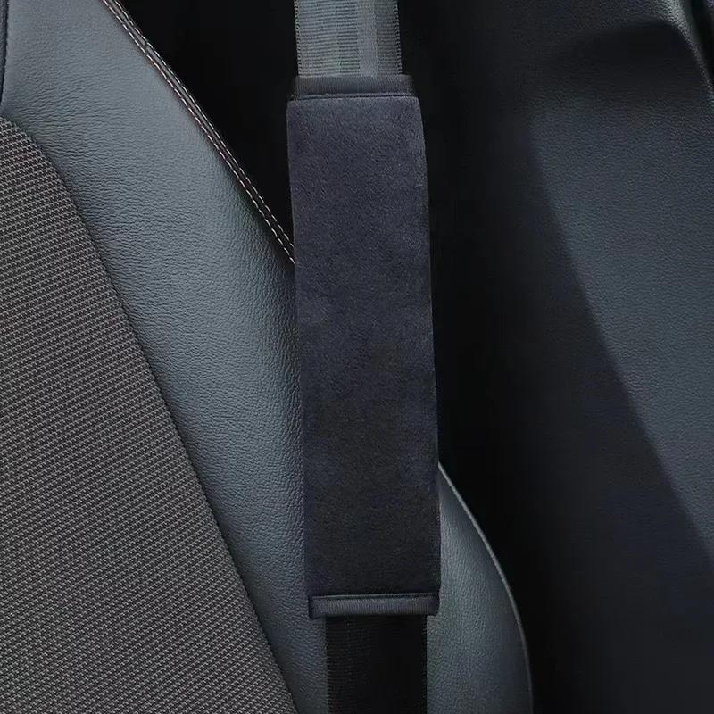 2/4Pcs Car Interior Soft Plush Shoulder Pads Anti Strangulation Bumper Belt Comfortable Seat Belt Cover Car Accessories