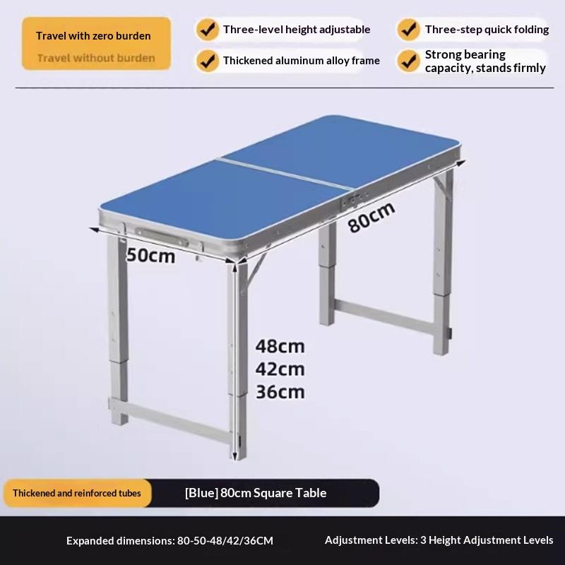 Outdoor Portable Folding Table And Chairs Set for Camping Picnic Work Stall Lightweight Travel Table with Stool